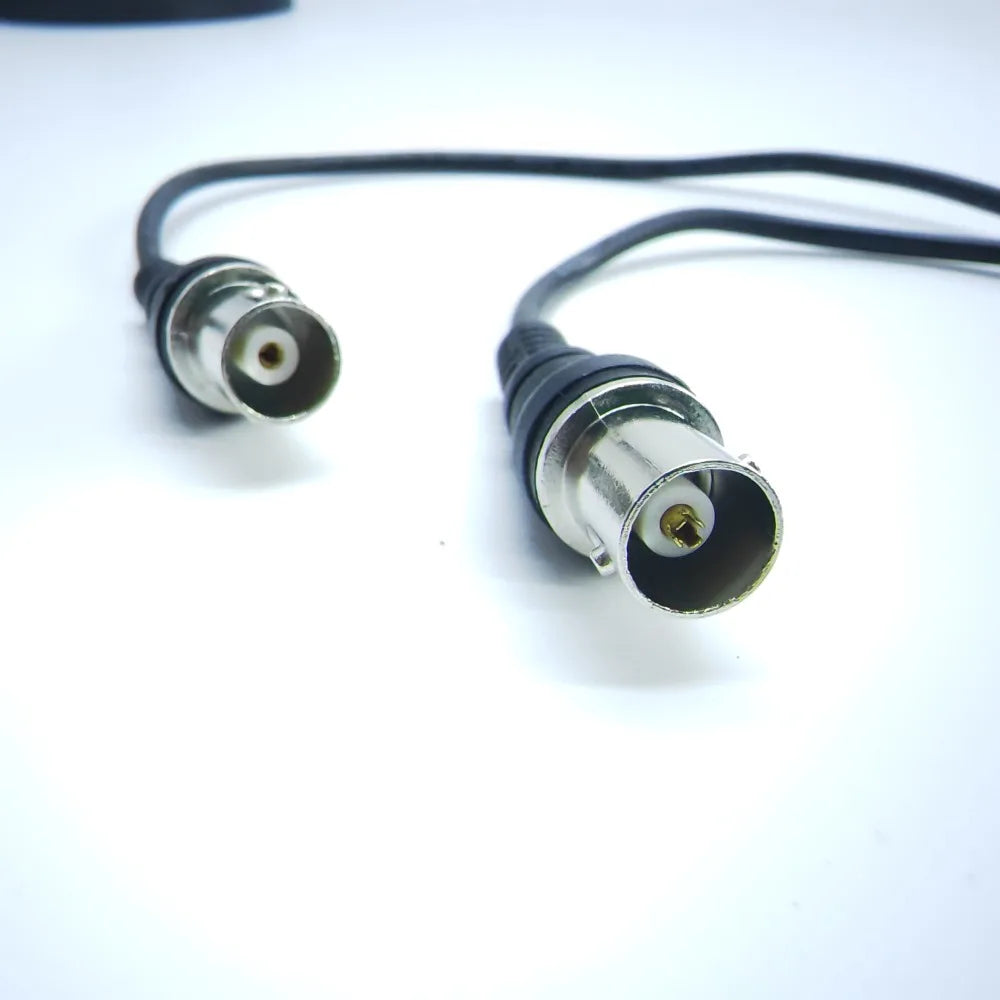 RJ48 RJ45 Male to Dual BNC Female Adapter E1 2M Data Extension Cable for Relay Digital Voice Card Black 28cm