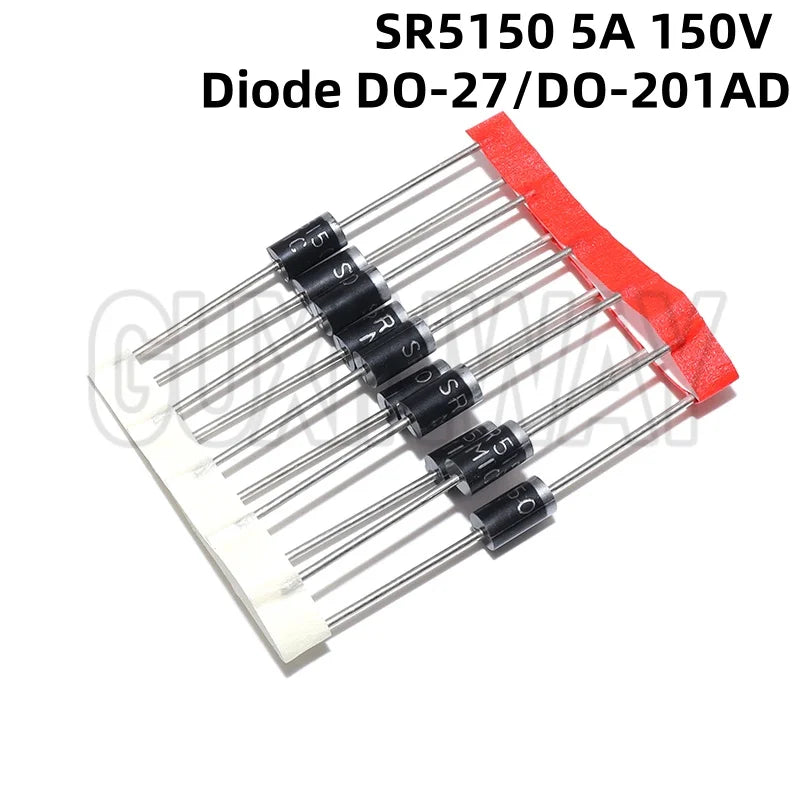 10pcs SR5150 5A 150V DO-27 DO-201AD Schottky Diode