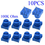 5-100pcs 3386P-1-103 1k 2k 5k 10k 20k  0.5W, 1/2W PC Pins Through Hole Trimmer Potentiometer Cermet 1 Turn Top Adjustment