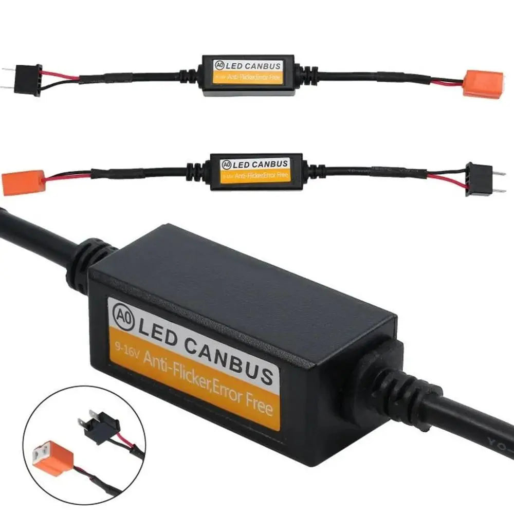 Tools Anti-Flicker h1/h3/h4/h7/h8/h9/h11 Automotive LED Decoder Fault Eliminator Resistor Controller LED Canbus Decoder