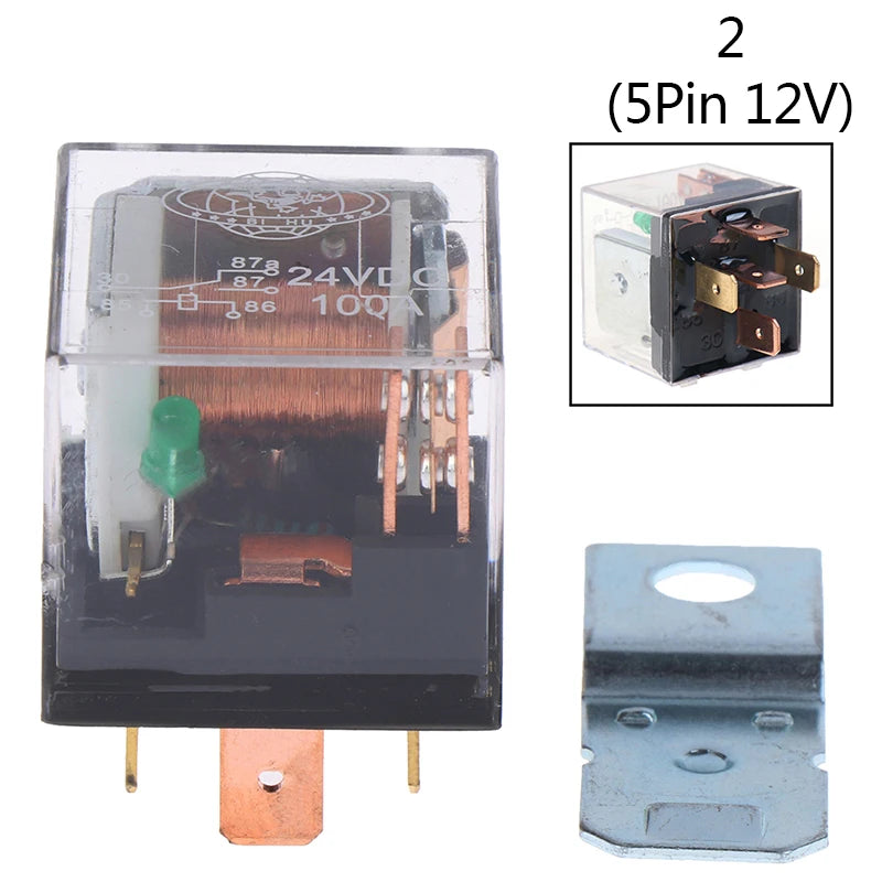 1pc Waterproof Automotive Relay 12V 100A 5Pin 4Pin SPDT Car Control Device Car Relays DC 24V High Capacity Switching