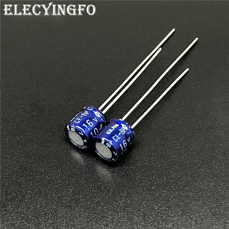 10pcs 10uF 16V ELNA CE-BP 5x5mm 16V10uF Bipolar Audio Capacitor BLUE