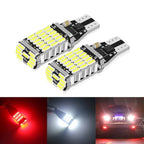2/6pcs T15 Reverse Light W16W Led Super Bright 10W Canbus Backup Light Car Park Light White Red 12V