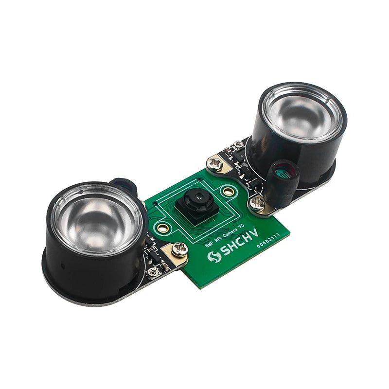 Raspberry Pi 5 8MP Camera Night Vision IMX219 77° 130° 200° FOV Fisheye MINI CSI Interface + 2 Infrared Light for RPI 5 Pi5