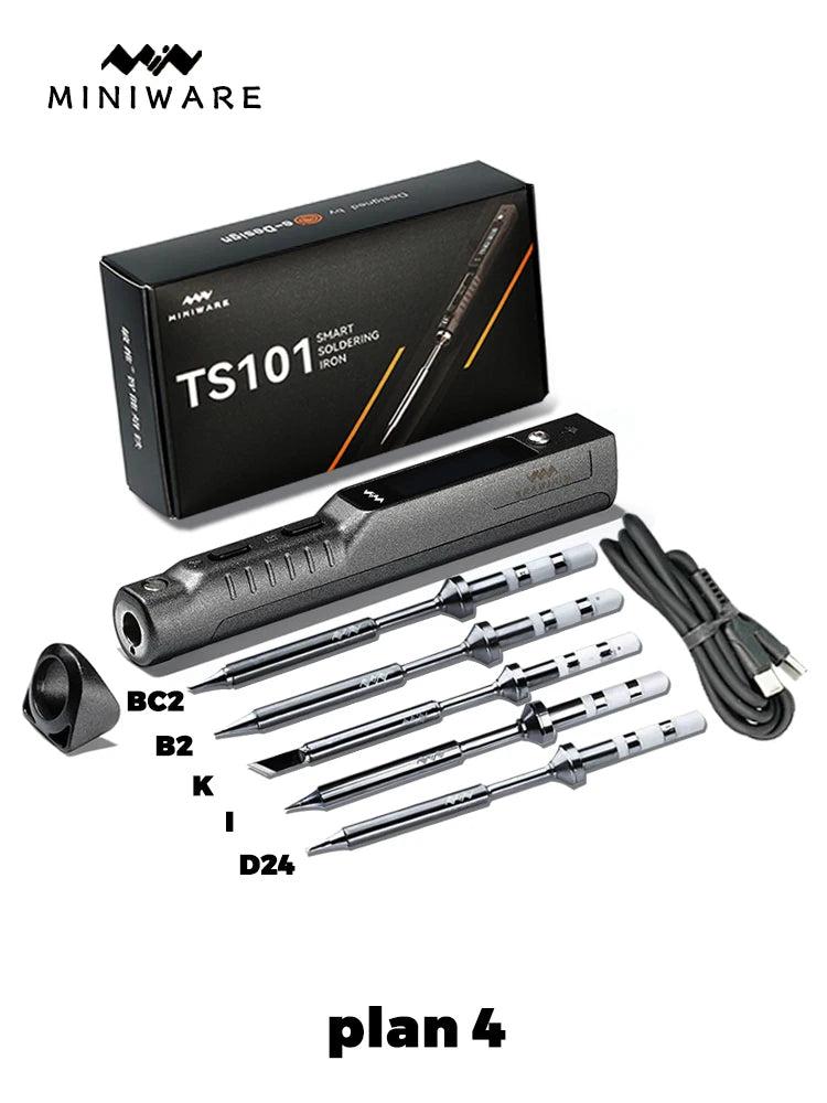 Original TS101 Soldering Iron 65W Mini Portable Adjustable Temperature LCD New Upgrade TS100 with Soldering Iron Tip Set