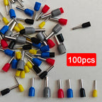 100PCS Electrical Tube Terminals Suit VE Tubular Block Cord End Connectors Cable Wire Connector