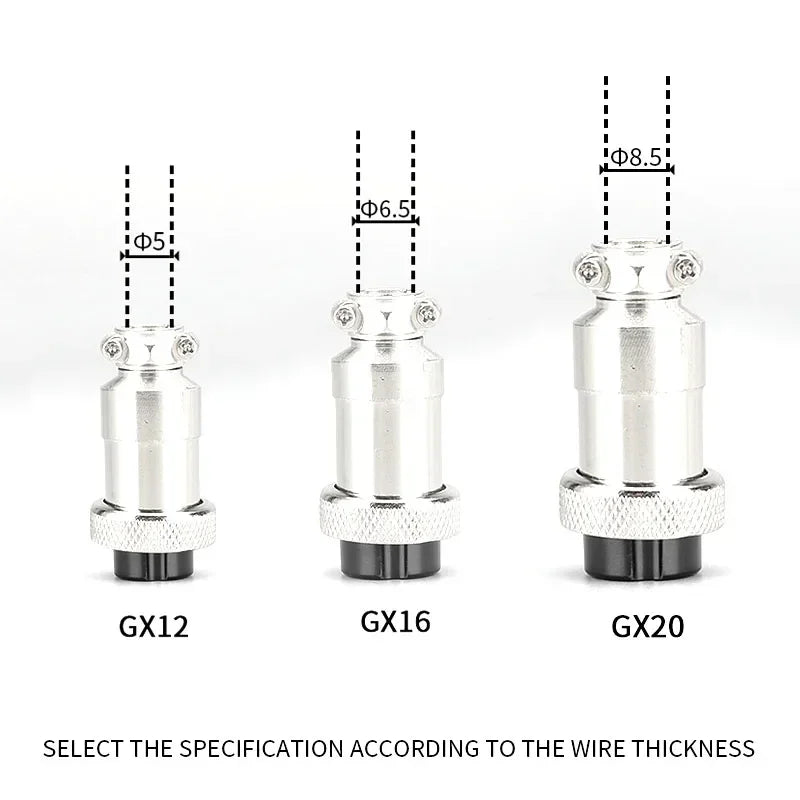 5/10/20 Set GX12 GX16 GX20 Circular Connectors 2 3 4 5 6 7 8 9 10 12 14 15 Pin Docking Aviation Plug Sockets for Cable Terminals