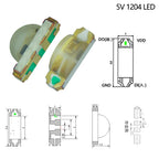 Ws2812b 5v Ws2812 5050 3528 4020 1204 1209 0807 2020 Mini Smd Led Chip Addressable Digital Pixel Rgb Full Color Led Diode Lamp
