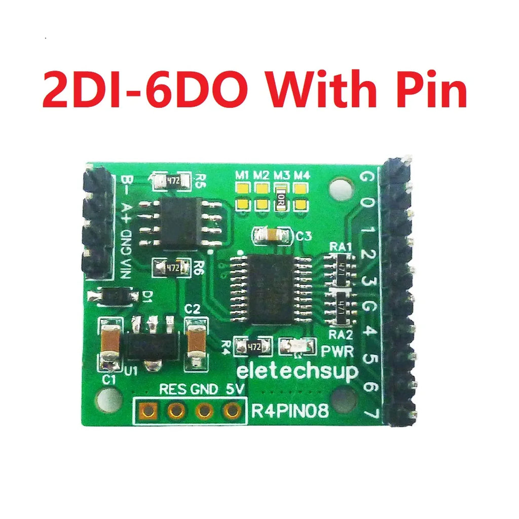 DC 5V 12V 24V 8DI/8DO/4DI-4DO/2DI-6DO/6DI-2DO RS485 Bus Core Board for Raspberry Pi Arduino ESP32 PLC Network Control