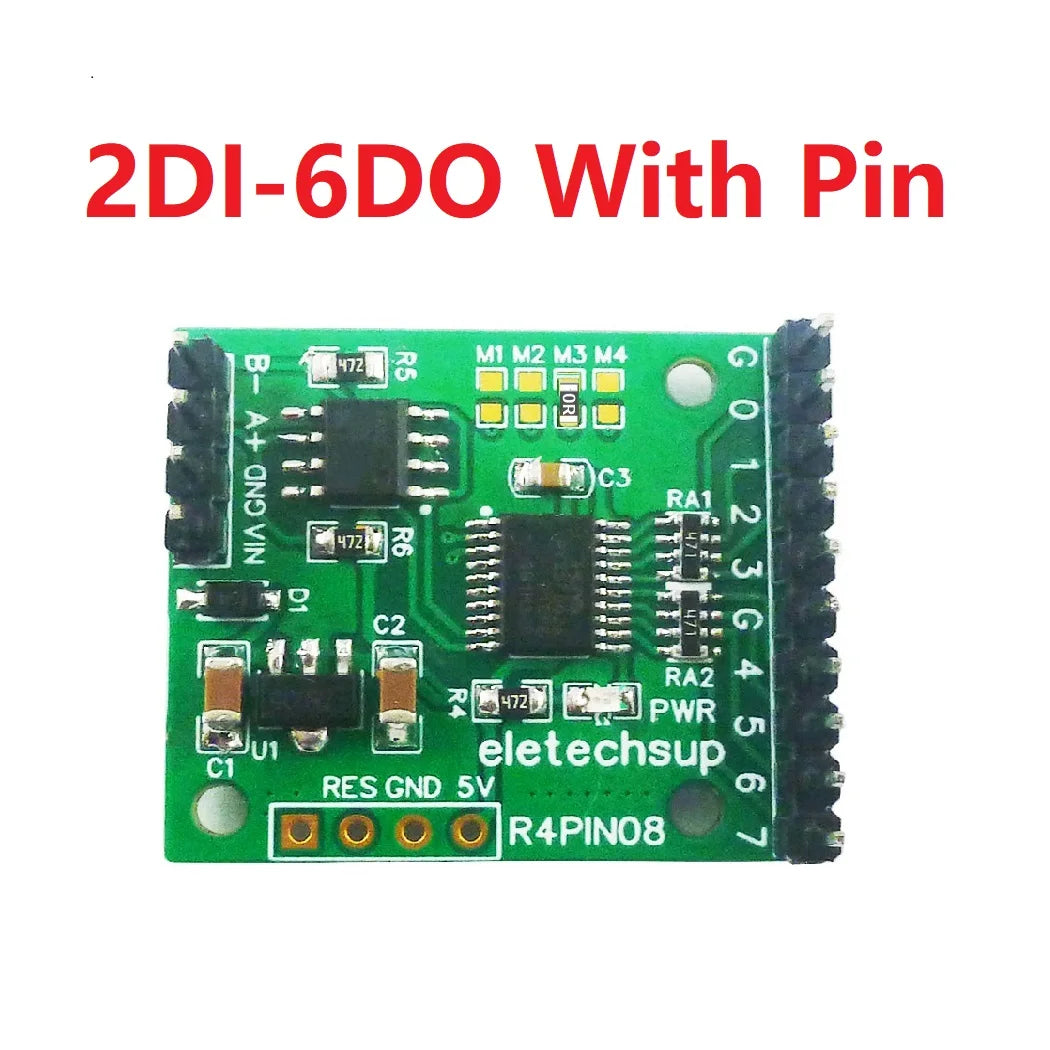 DC 5V 12V 24V 8DI/8DO/4DI-4DO/2DI-6DO/6DI-2DO RS485 Bus Core Board for Raspberry Pi Arduino ESP32 PLC Network Control