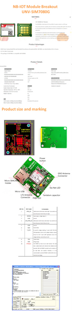 RCmall 1/2/5PCS SIM7080G LTE CAT-M NB-IoT Module, NB-IOT SIM7080G Breakout