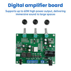 DC 9-18V 2.1 Channel Digital Audio Amplifier Board 2*15W+30W Bluetooth 5.4 Digital Decoder Power Amplifier Audiophile Subwoofer