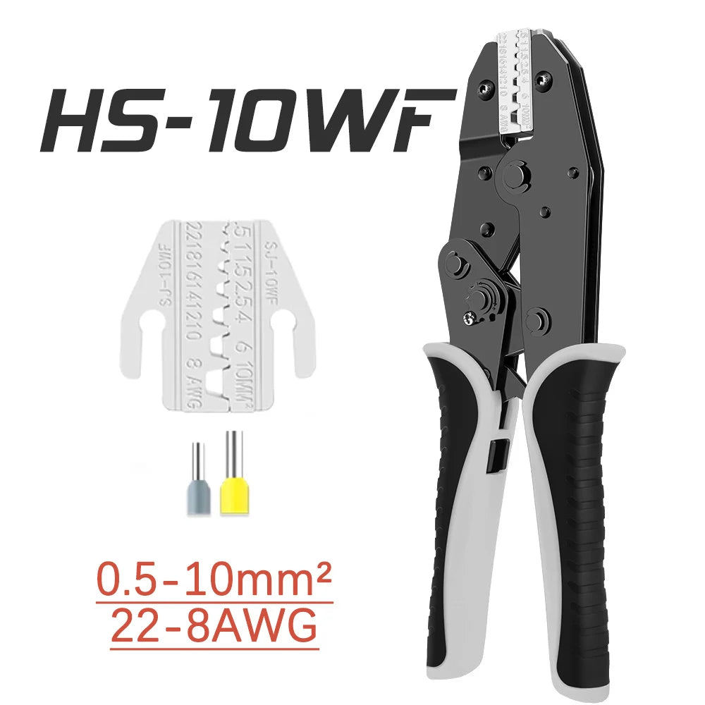 9 Inches Ratcheting Wire Crimper Pliers 03B/10N/10WF/35WF/2546B/03J/125 Connectors Multi-functional Hand Crimping Tool