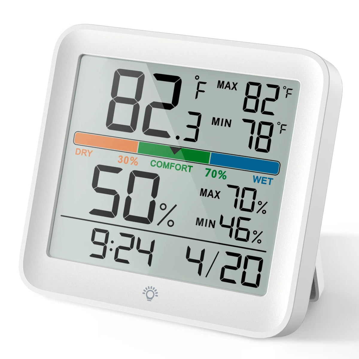 LCD Thermometer Hygrometer Sensor Gauge Indoor Room Digital Temperature Humidity Meter Weather Station For Home