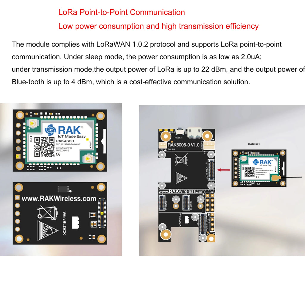 WisBlock Basic Starter Kit for Meshtastic RAK4631 LPWAN Wireless SX1262 LoRa Module with RAK19007 Base Board for DIY Enthusiasts