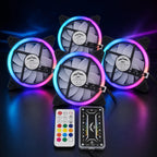 Computer Case PC Cooling Fan RGB Adjust LED 120mm Quiet + IR Remote New Computer Cooler Cooling RGB Case Fan For CPU