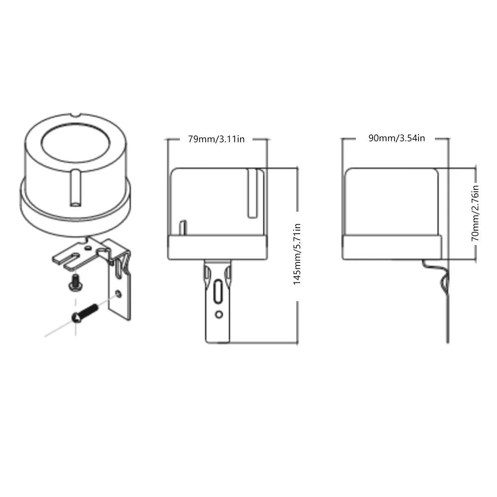 Automatic On Off Photocell street Light Switch DC 12V AC 220V/110V 50-60Hz 10A Photo Control Photoswitch Rainproof Sensor Switch