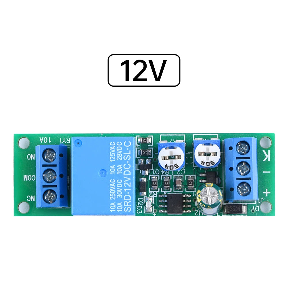 DC 5V 12V 24V Dual Relay Module Adjustable Time 0-100 Second 0-15 Minute 2 Speed Adjustable Trigger Control Relay Module Switch