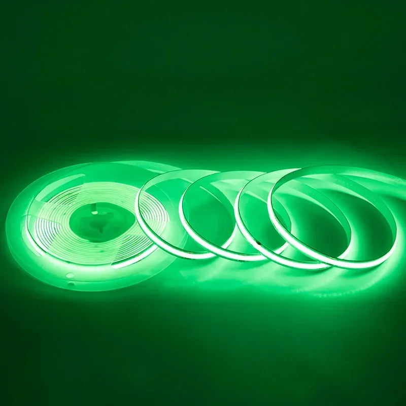 320Leds/M 8mm COB LED Strip DC 12V 24V Flexible High Bright Tape LED Light Bar Ice Blue White Red Green Pink Yellow LED Lighting