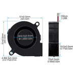 DC 5V 12V 24V 50x50x15mm Brushless Centrifugal Cooler 2Pin Radial Fan 5015 Turbo Blower 5cm 50mm Radiator for 3D Printer Cooling