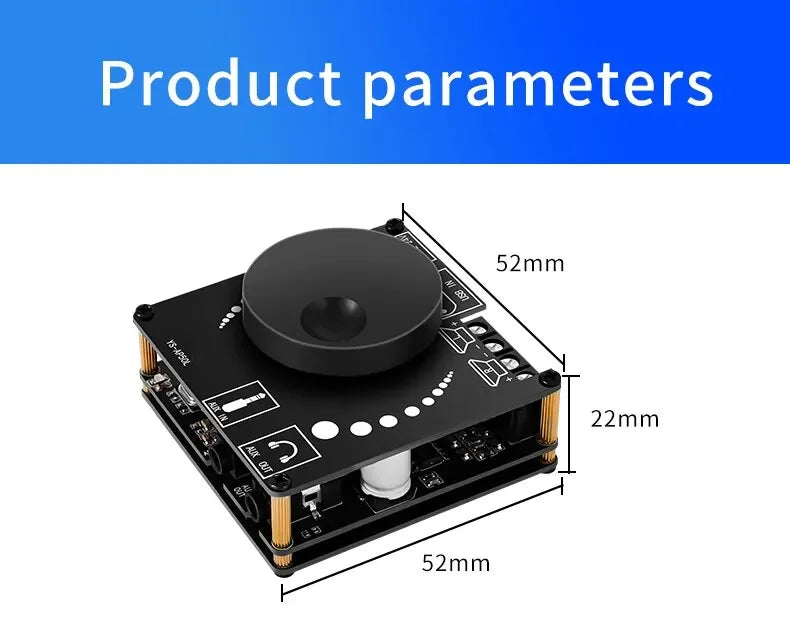 Power Amplifier Board Stereo Digital Amplifier 50WX2 - Mini Speaker Power Board Module Bluetooth 5.0 Hi-Fi Amp 50W+50W