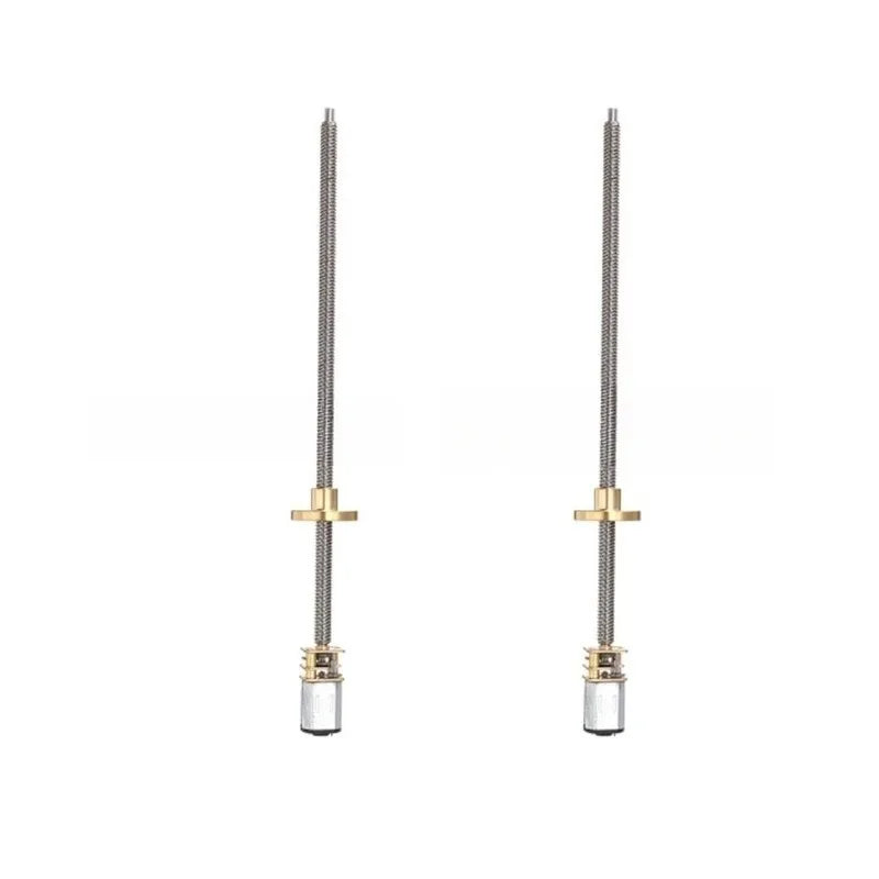 T5 Fast Thread N20 Decelerating Motor 160MM Long Screw Stainless Steel Flanged Various Rotating Speed