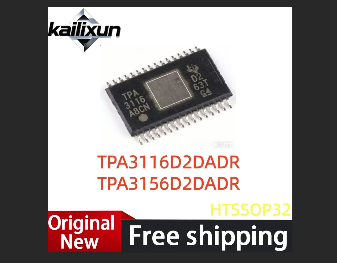 5Pcs TPA3116D2DADR TPA3116 TPA3156 TPA3156D2DADR HTSSOP32