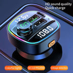 Bluetooth Handsfree FM Transmitter Car Radio Modulator MP3 Player With 22.5W USB Super Quick Charge Adapter for Car