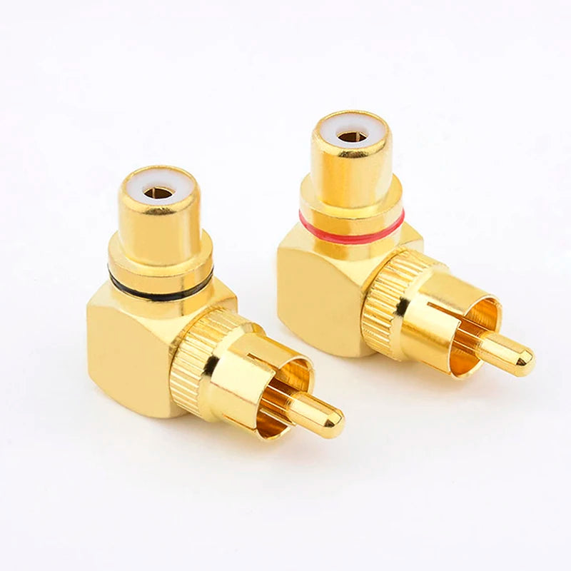 RCA Male To RCA Female Lotus Connector Tee Type 3Way Splitter for AV Audio and Video Converter Adapter Gold Plated Copper Brass