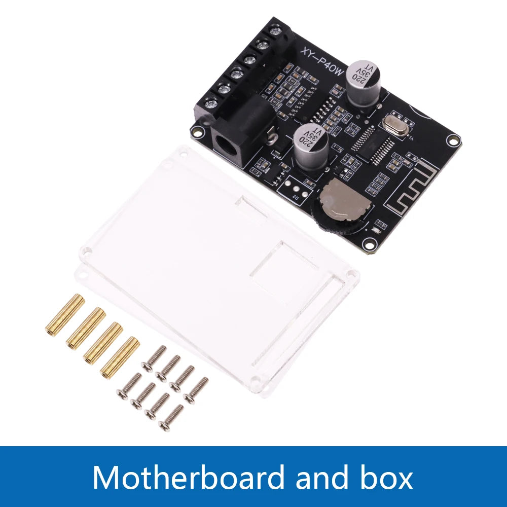 30W 40W Stereo Bluetooth Receiver Power Amplifier Dual-Channel Board 12V 24V High Power Digital Module for DIY XY-P40W