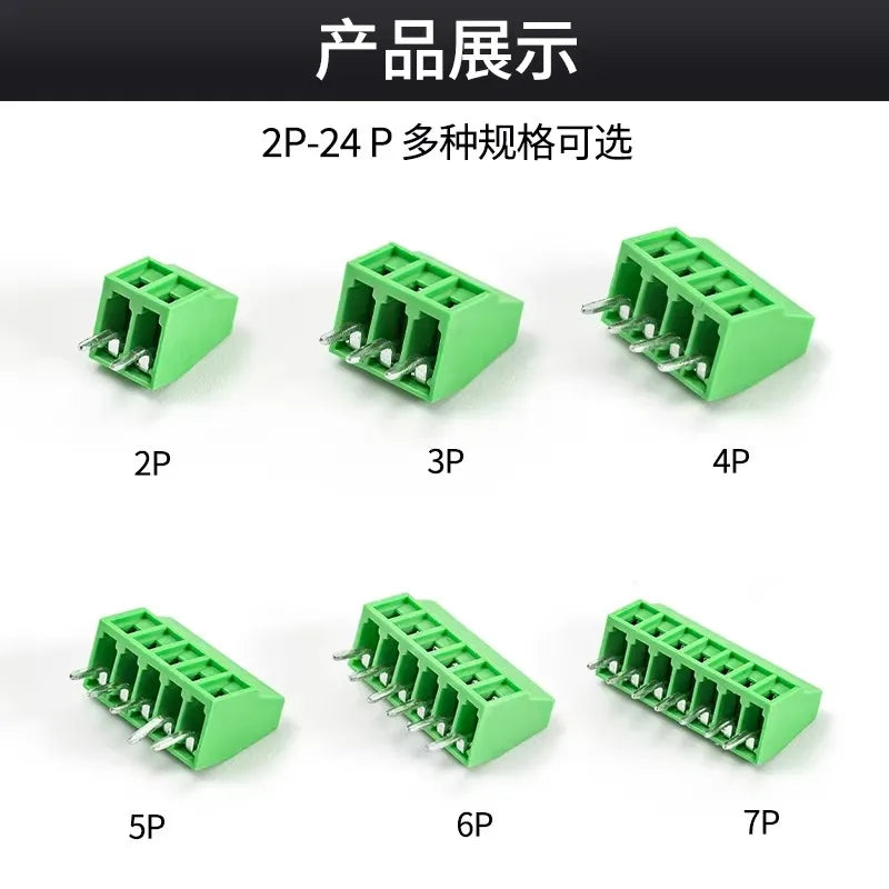 10Pcs KF128 2.54mm PCB Mini Screw Terminal Blocks Connector for Wires KF128-2.54 2P 3P 4P 5P 6P 7P 8P 9P 10P 12P 16P Terminal