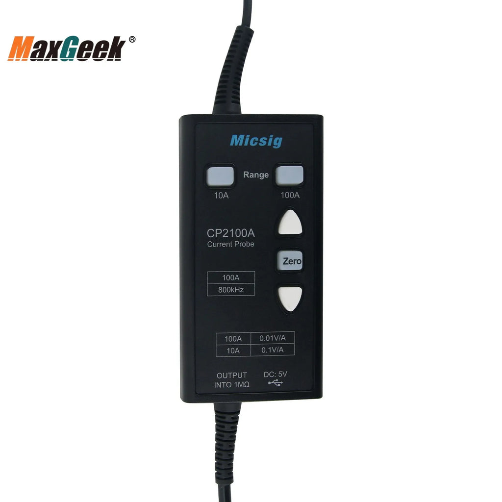 Micsig CP2100A 800KHz 10A/100A AC DC Current Probe USB Powered for Oscilloscopes with BNC Interface