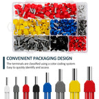 750PCS Double Wire End Ferrules Kit Multipurpose Reliable Twin Wire End Ferrules with Box Easy to Utilize for Cable Connecting