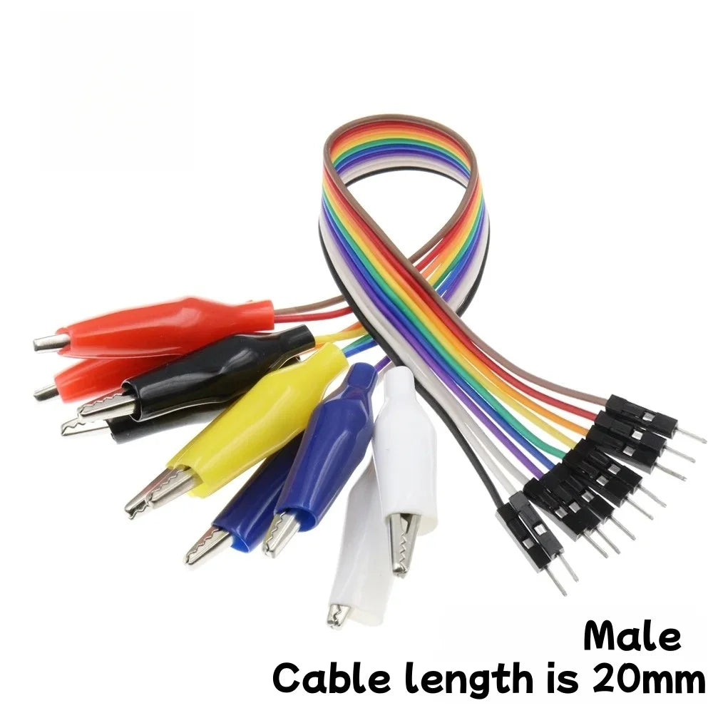 1/5PCS Colored DuPont Wire With Crocodile Clip DuPont Male/Female Head Crocodile Clip Wire Test Wire Connecting Wire For Arduino