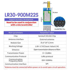 DX-LR30 SX1262 Lora Module SX1262 Chip Development 8Km 22Dbm UART Lora Spread Spectrum Technology RF Module 900M22SP