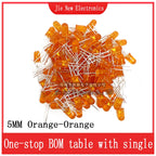 3mm 5mm LED Diode Assorted Kit White Green Red Blue Yellow Orange F3 F5 Leds Light Emitting Diodes Electronic Kit
