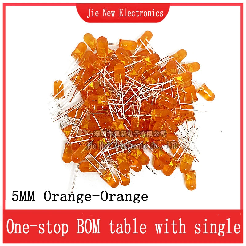 3mm 5mm LED Diode Assorted Kit White Green Red Blue Yellow Orange F3 F5 Leds Light Emitting Diodes Electronic Kit