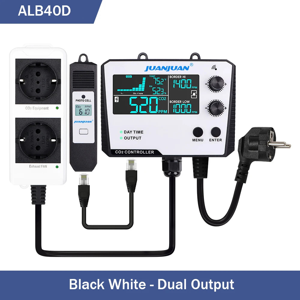 Automatic CO2 Concentration Control 0-5000ppm Carbon Dioxide Controller NDIR Sensor CO2 Detector for Greenhouse