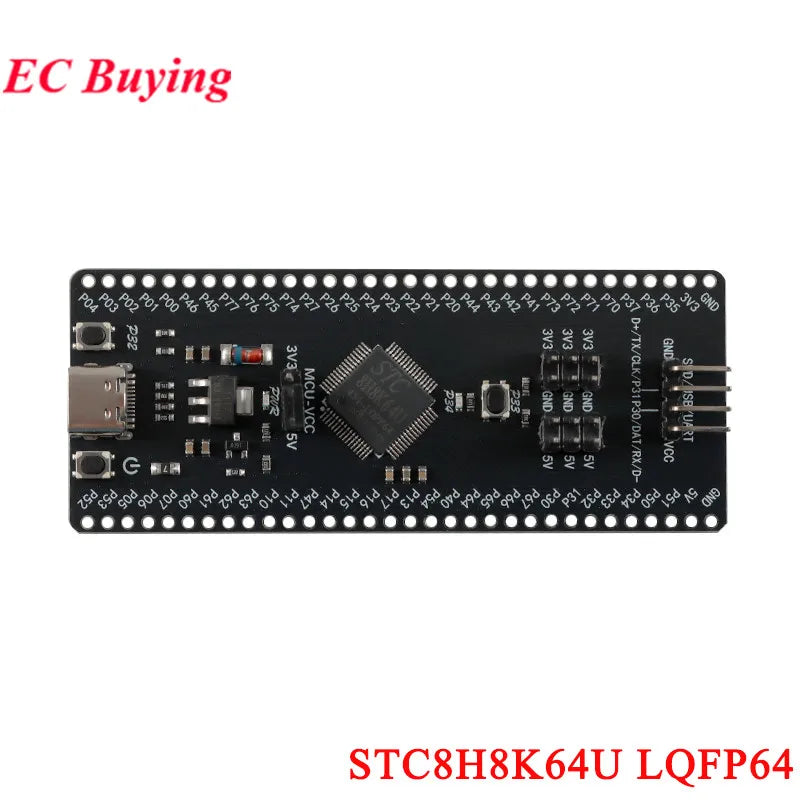 STC8H8K64U STC32G12K128 LQFP64 DIP40 8051 Microcontroller Core Learning Development Board Module USB Download Burning Simulation