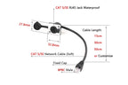 1PC RJ45 8p8c Waterproof Connector, RJ45 male to female, 15cm cable,Panel Mount type,zinc alloy body+PA6 plastic+copper contact