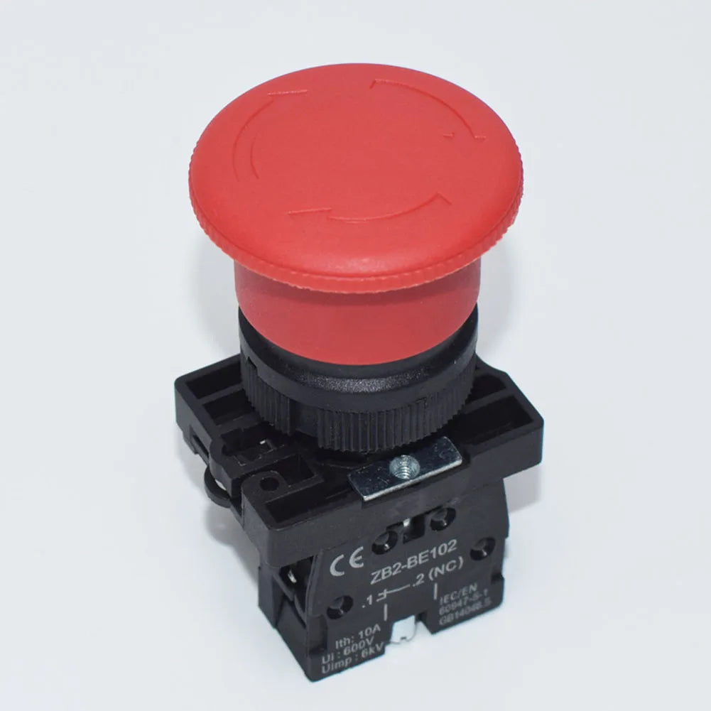 22mm Emergency-Stop Mushroom Push Button Switch XB2-ES442 Latching 600V 10A Control Electrical Starter Switch