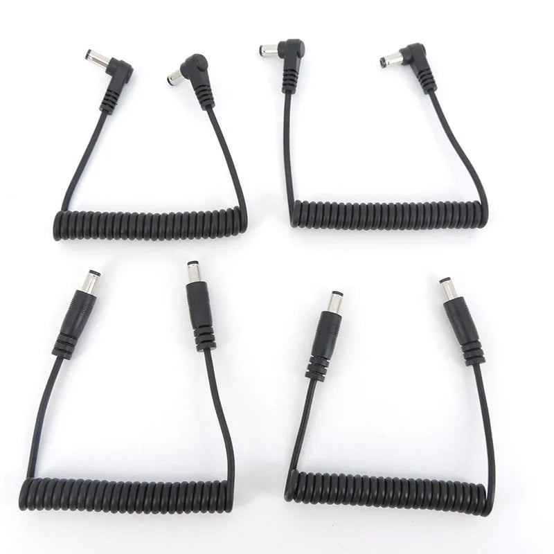 1m DC male to male right Angel Spring Cable connector 5.5mm x 2.1mm straight Plug Power charger 5.5 x 2.5 2.1 mm Extension Cord