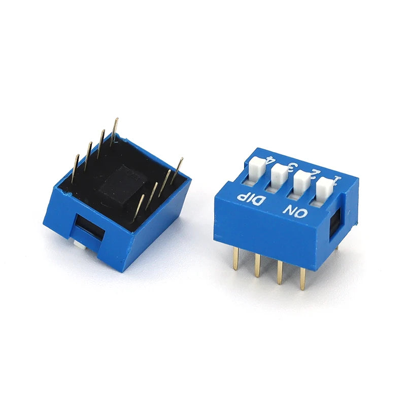 5PCS Blue Toggle Switch Spacing 2.54MM DIP Dial The Code Switch 1 2 3 4 5 6 7 8 9 10 12 PIN Quick Switch