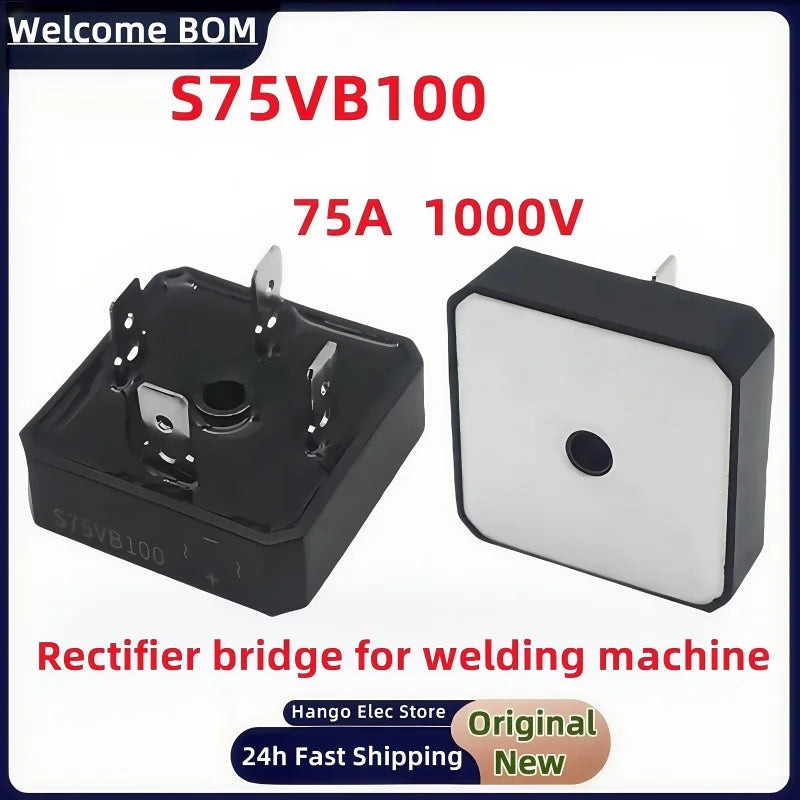 Inverter welding machine rectifier bridge S75VB100 welding machine maintenance parts 75A 1000V silicon bridge rectifier brand ne