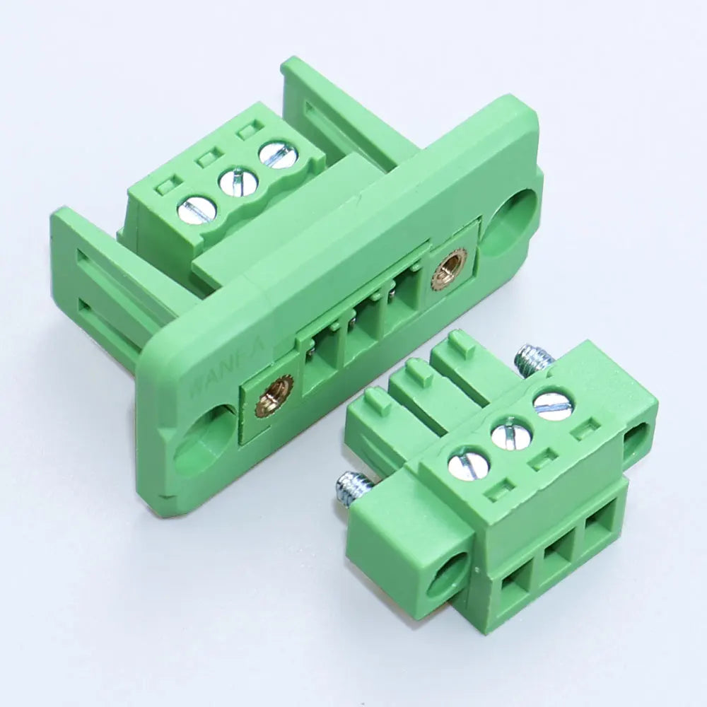 1Set Pitch 3.81mm 2P/3P/4P/5P/6P/7P/8P/9P/10P/12P/16P Pluggable Terminal Block Connector Wall Through Non Welding Plug 15EDGWC