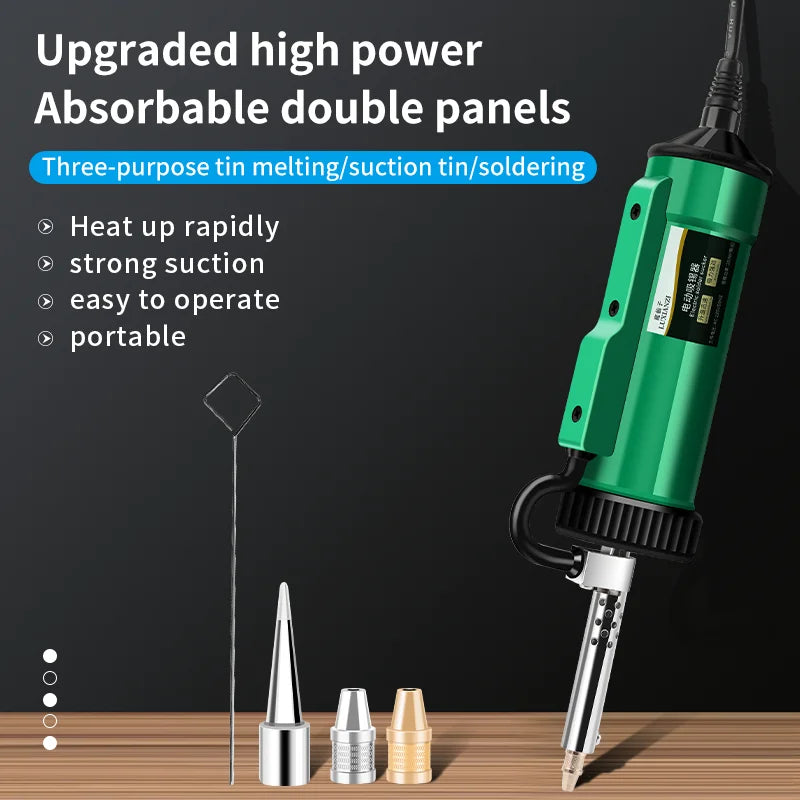 LUXIANZI 40W Desoldering Machine 2IN1 Electric Soldering Iron Suction Tin Sucker Vacuum Gun Hand Welding Tool Desoldering Pump