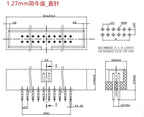 5-50Pcs Dip 6/10/20-40Pin 1.27mm 2.0mm 2.54mm Pitch Male Socket Straight Idc Box Headers Pcb Connector Double Row Dc3 Header