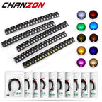 SMD 1206 LED Emitting Diode Kit Micro SMT Lamp Chip Light Beads Warm White Red Green Blue Yellow Orange UV Pink Multicolor 3V