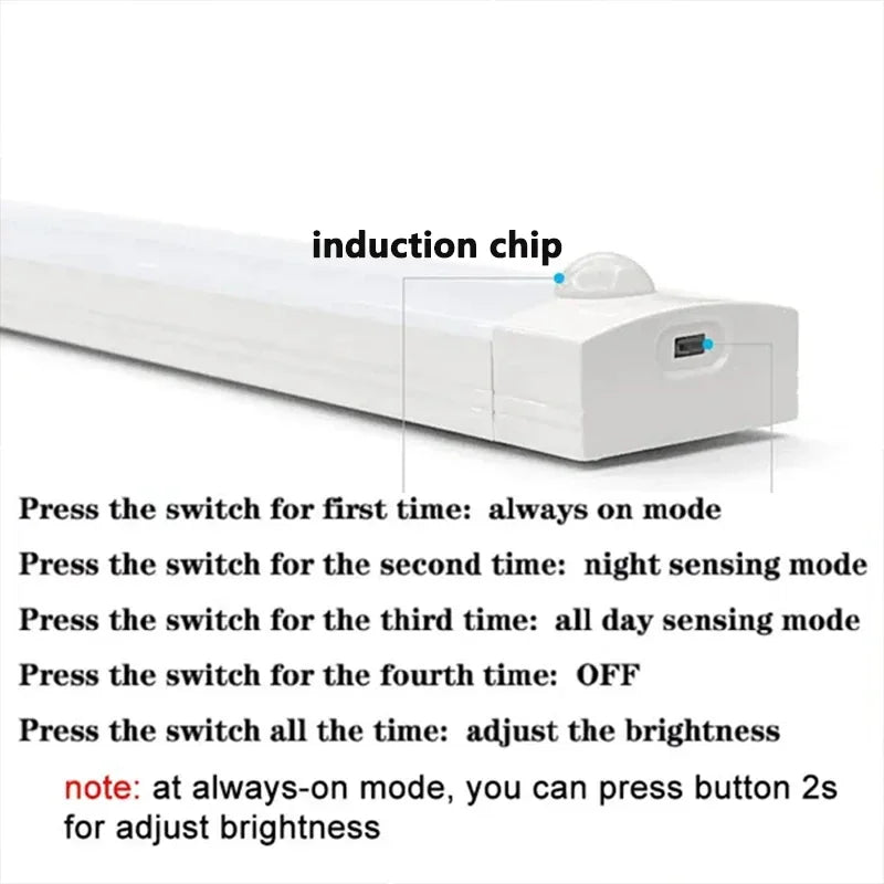 Under Cupboard Kitchen Lights Cabinet Light Motion Sensor Indoor Rechargeable Strip Wardrobe Lighting Battery Operated Magnetic