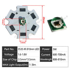 High Power LED Chip IR 730Nm 850Nm 940nm 3W 3535 LED Beads Emitter Light Infrared Radiation Bulb Laser Flashlight Night Vision C